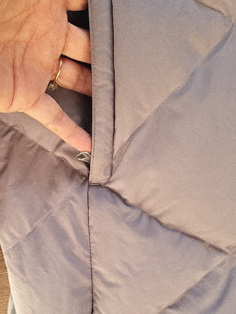 The North Face Women's Hooded Long Goosedown Puffer Coat Grey Large - Picture 2 of 9